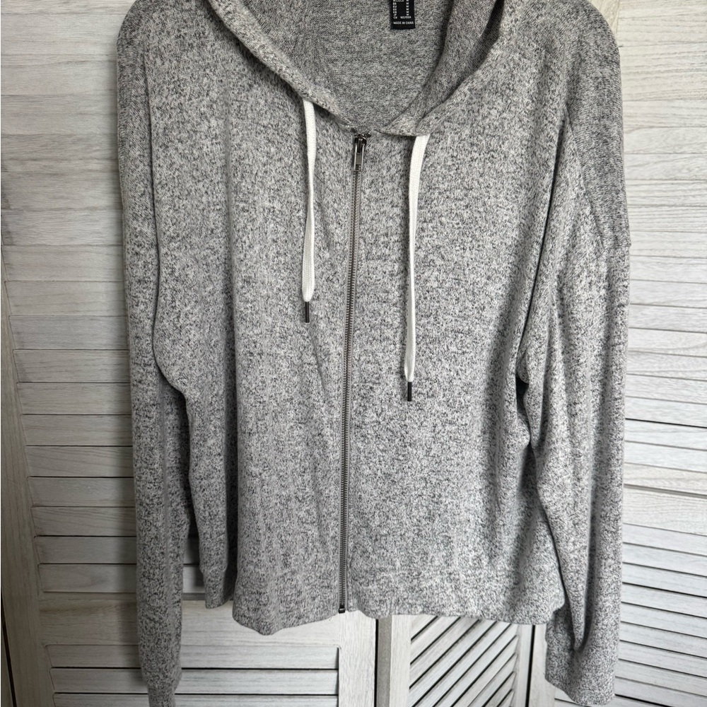 Gray Hooded Women's Sweater